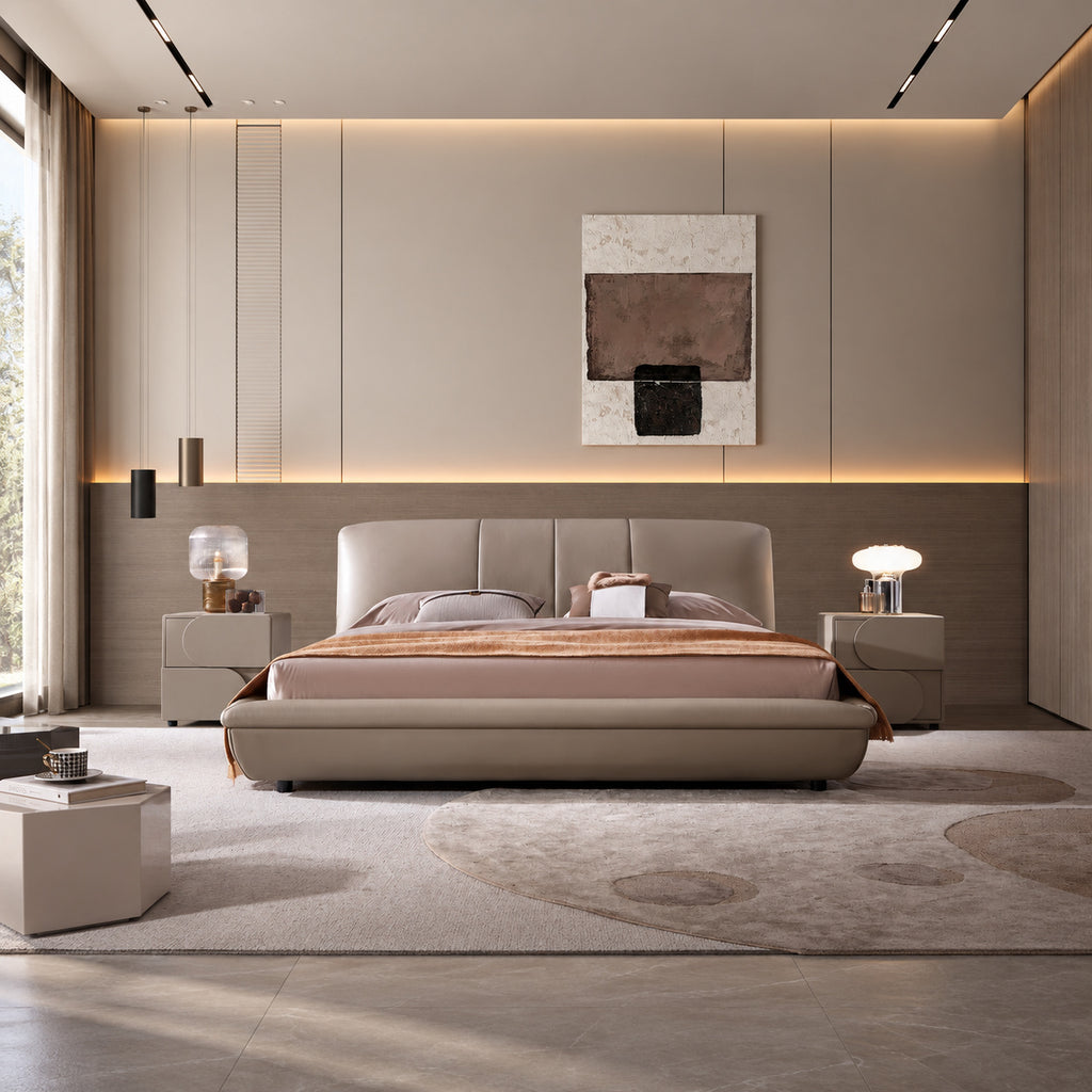 Leather art soft bed（C173） - lifestyle scene