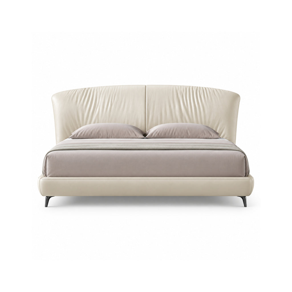 Leather art soft bed（C175） - front view