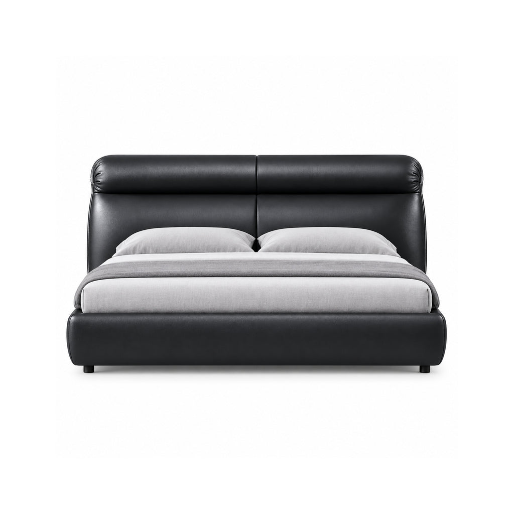 Leather art soft bed（C185） - front view