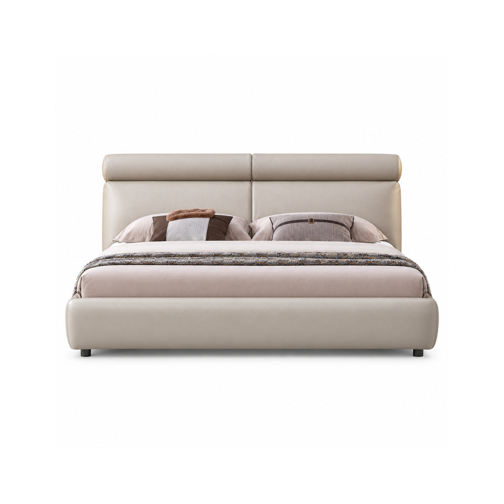 Leather art soft bed（C186） - front view