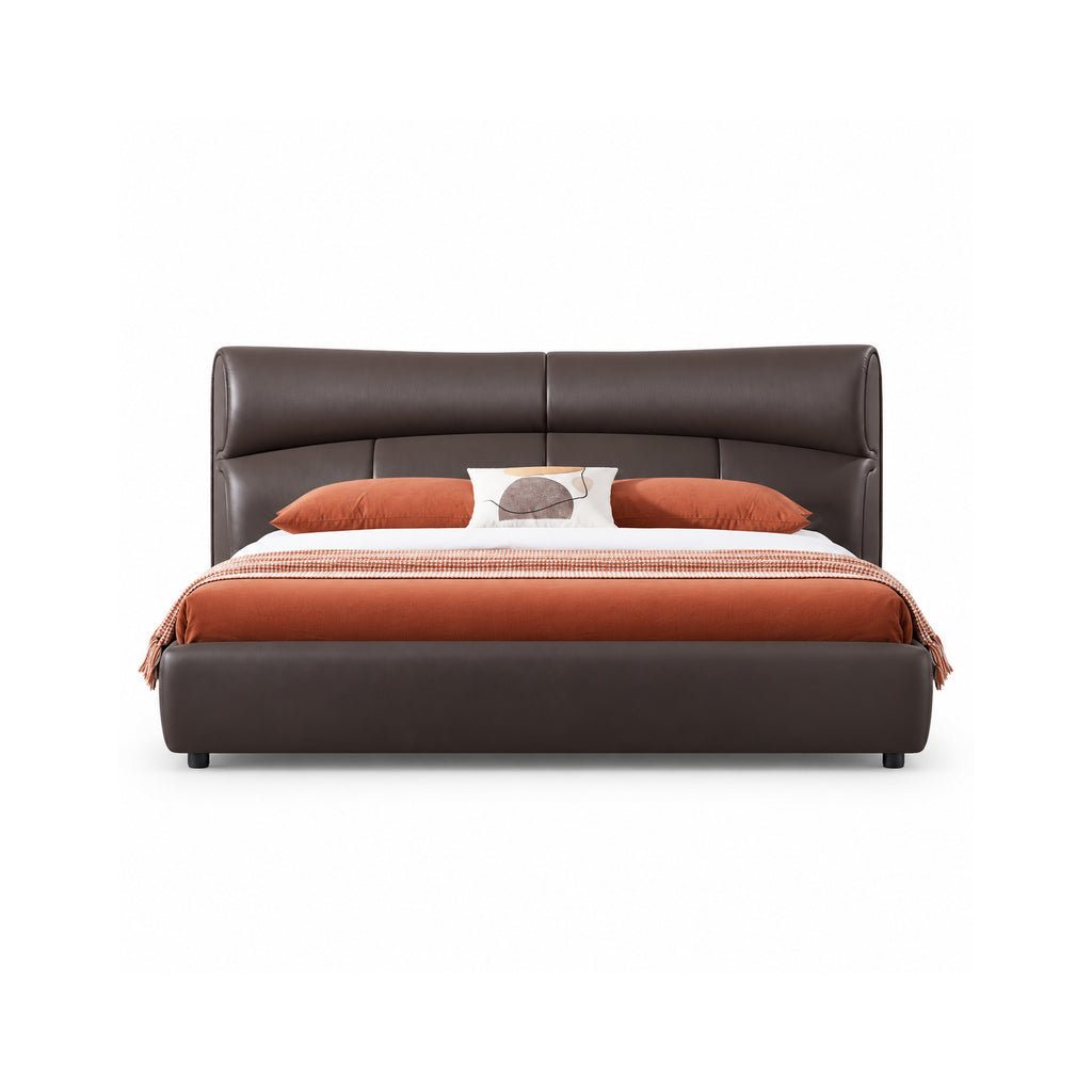 Leather art soft bed（C187） - front view